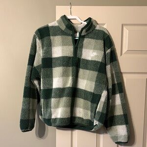 Nike Green and White Fleece Jacket